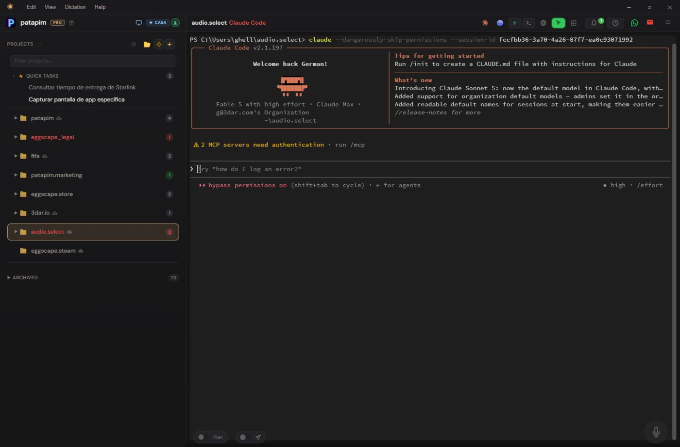 The real Claude Code, organized by project