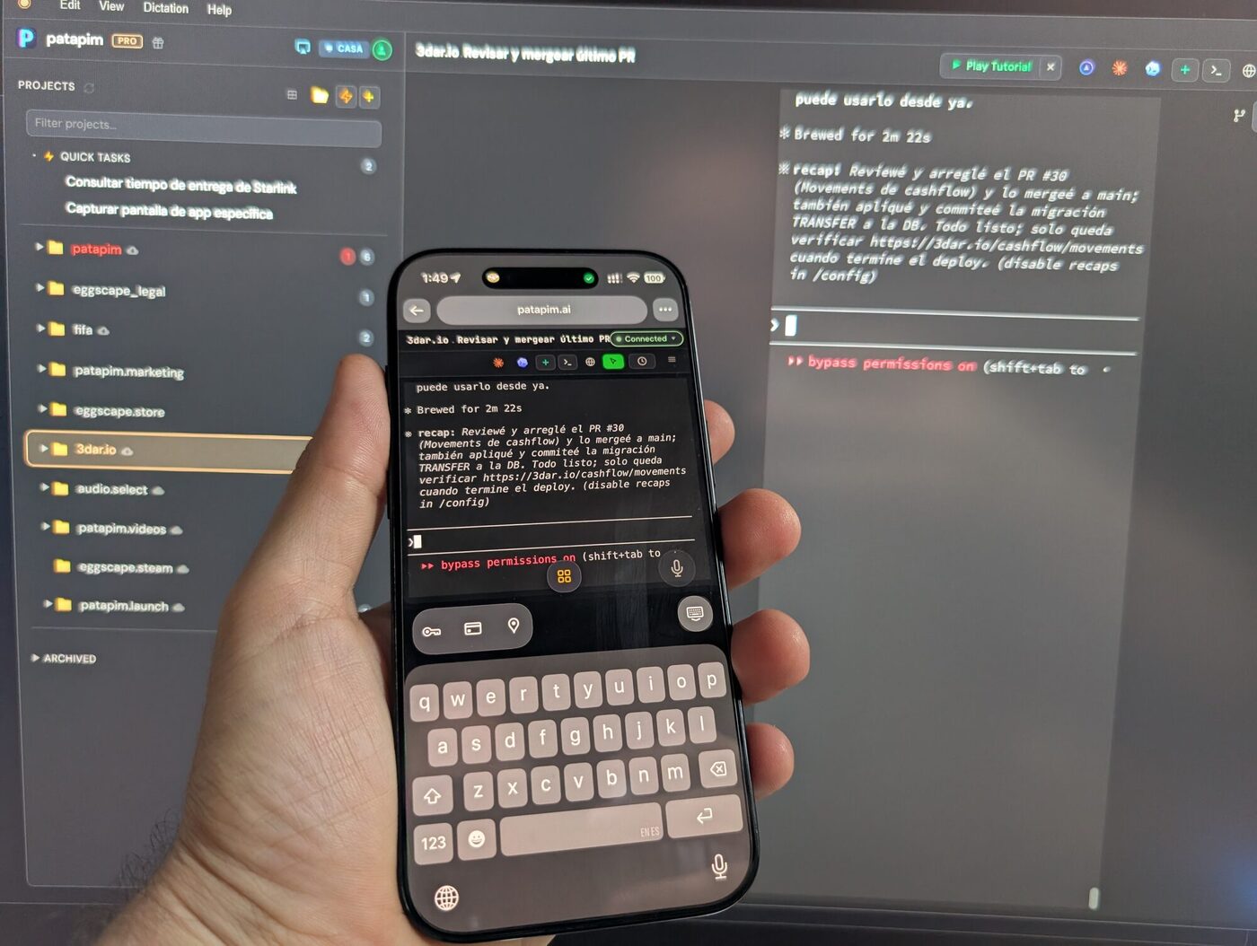 Same session, from any device